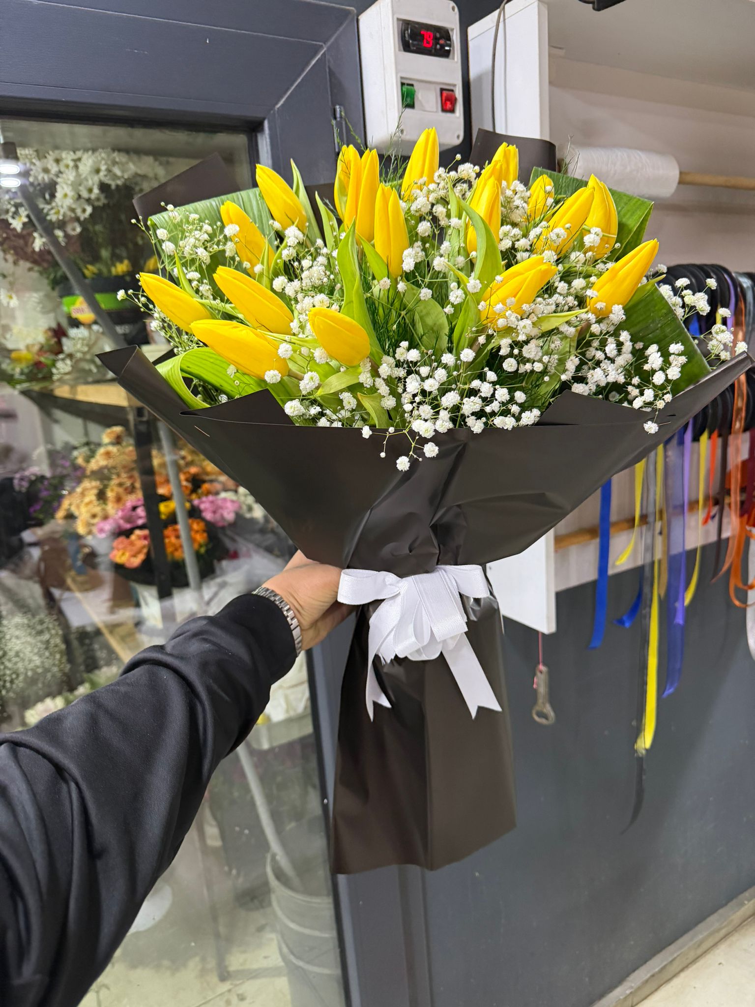 Sarı Lale Buketi 21 Adet 